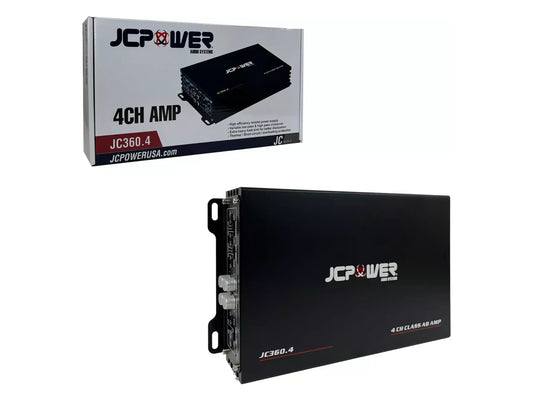 JCPOWER JC360.4 360 Watt Class AB 4-Channel Amplifier