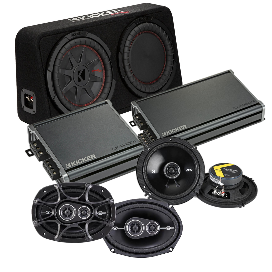 Kicker Full Car Audio System - Subwoofer, Speakers & Amps