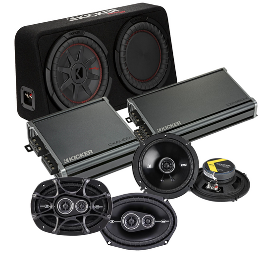 Kicker Full Car Audio System - Subwoofer, Speakers & Amps