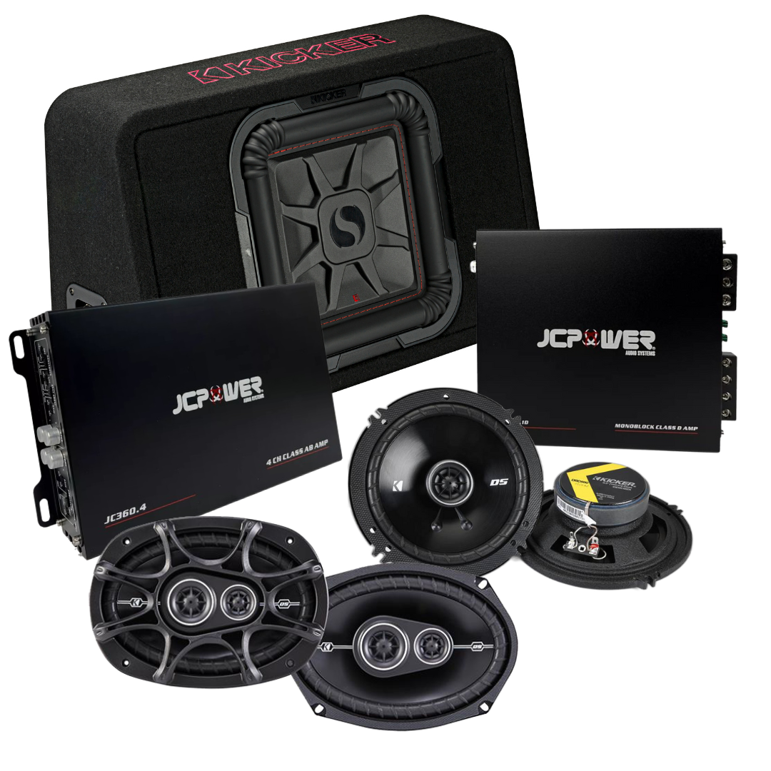 Kicker - JCPOWER Full Sound System - Subwoofer, Speakers & Amps
