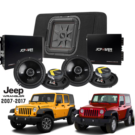 complete audio system for jeep wrangler, kicker speakers and L7 subwoofer, amplifiers