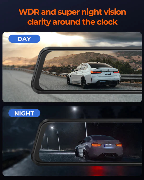 Acumen 4 Channel Mirror Dash Cam M4 Quad – Front, Rear & Side Cameras with Blind Spot Display & 24/7 Recording