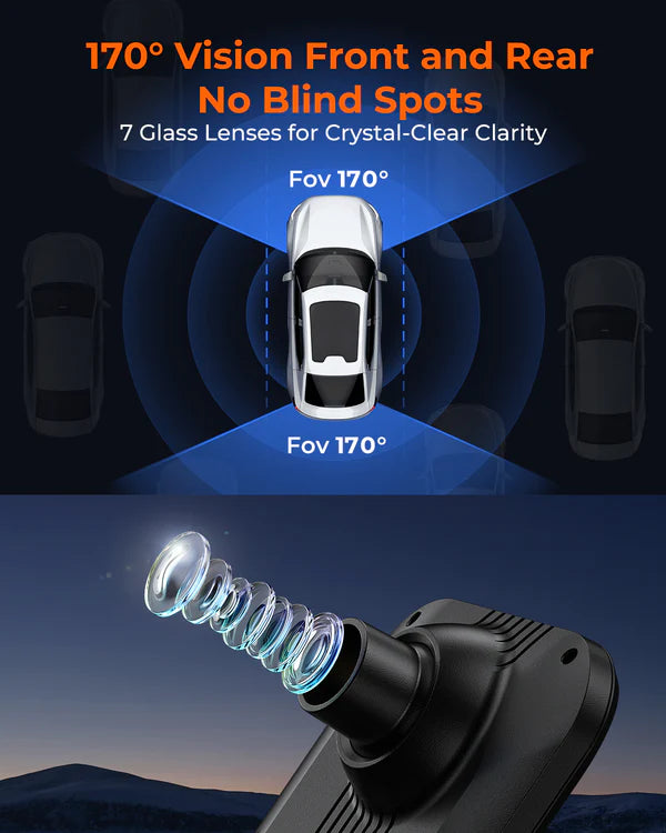 M4 Quad dash cam installed in truck side camera view