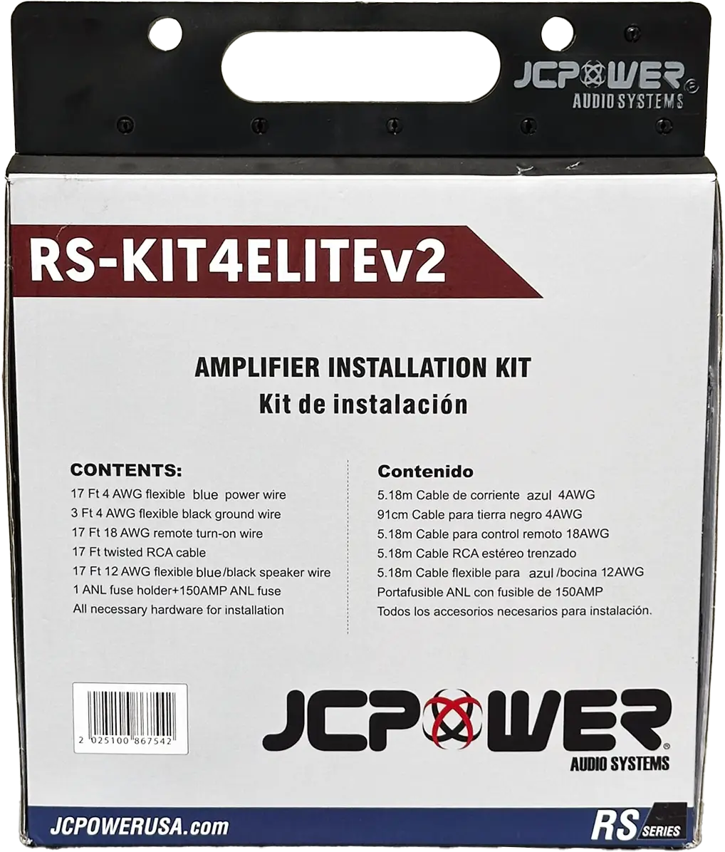 JCPOWER RS-KIT4ELITE - 4 Gauge 100% OFC Amp Wiring Kit