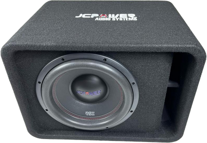 JCPOWER Package 12″ RSX Loaded Subwoofer Enclosure + Compact Monoblock Amplifier