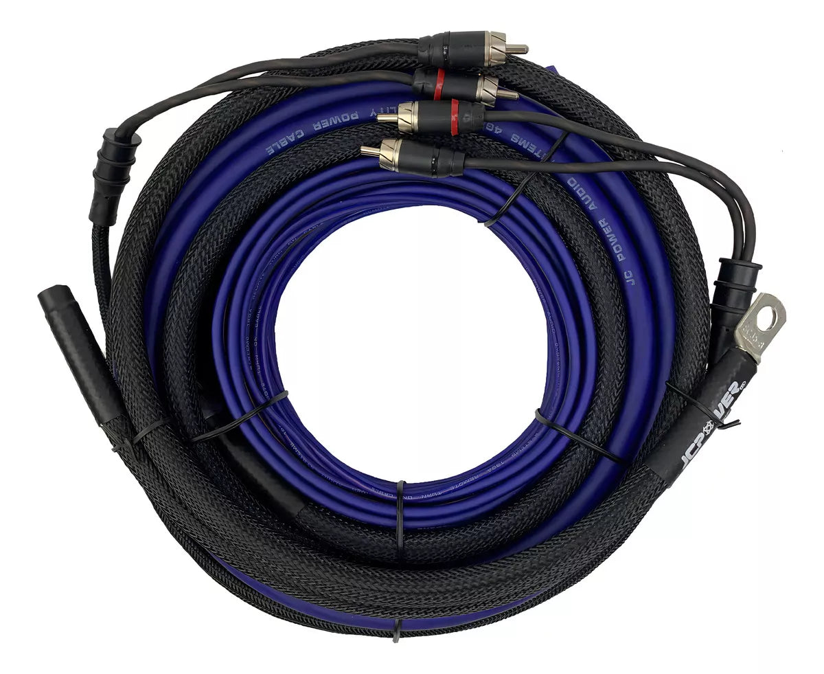 JCPOWER RS-KIT4ELITE - 4 Gauge 100% OFC Amp Wiring Kit